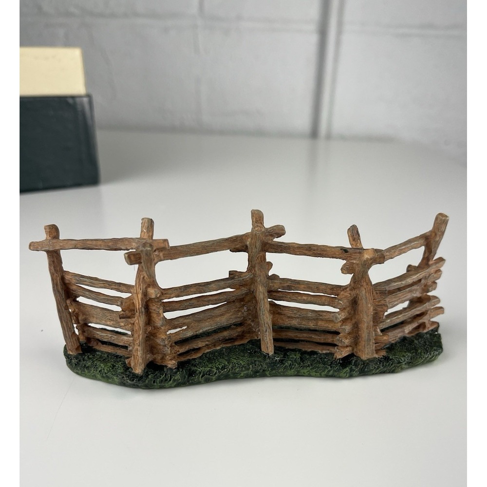 Lang & Wise Colonial Williamsburg Sheep Shepherdess & Split Rail Fence NEW - Picture 2 of 16